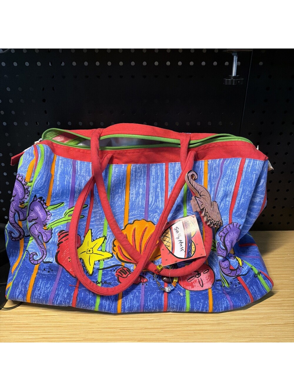 Beach Bag  Sally Huss Seashell And Starfish Shoulder Tote Women's Multicolor